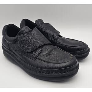 Propét Shoes Mens Size 10.5 Black M5015 Leather Comfort Orthopedic Walking